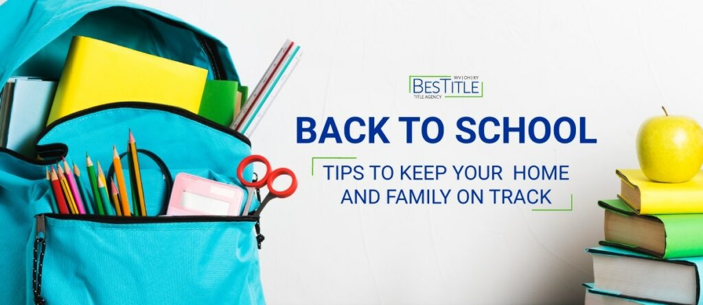Back to School title image featuring a fully stocked backpack.